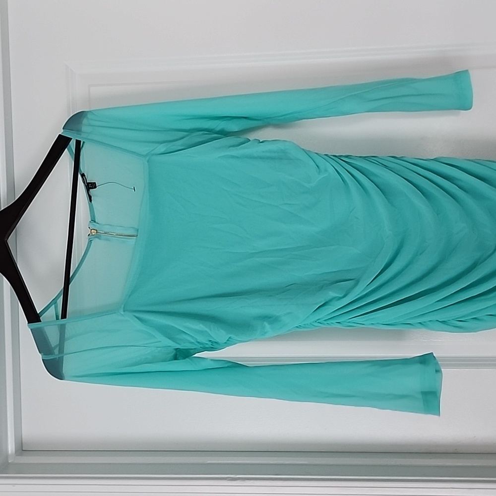 Midi mesh sleeve dress